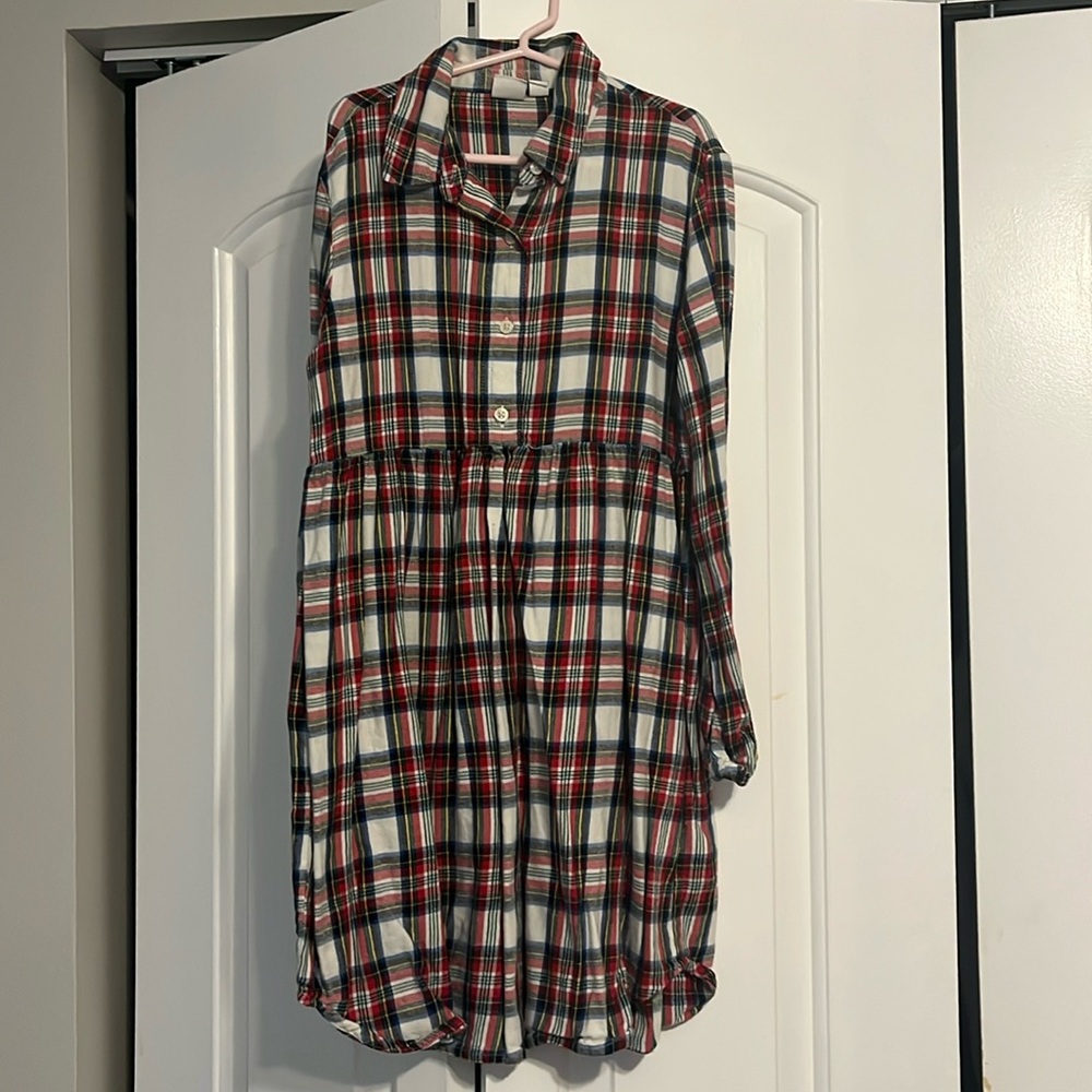 Tartan plaid flannel dress